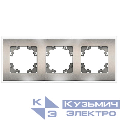 Рамка 3-м Афина стеклянная мокко UNIVersal 2286