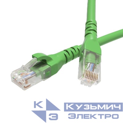 Патч-корд кат.5E U/UTP неэкранир. 4х2 LSZH 5м зел. DKC RN5EUU4550GN