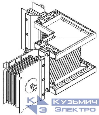 Секция угловая лев. 1600А Al 3L+N+PER IP55 тран. IEK LB-1600A4-35-F-LL