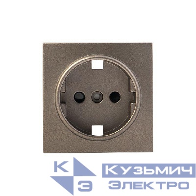 Панель лицевая Валенсия для розетки 1-м 16А защ. шторки с заземл. графит PROxima EKF ESR16-L-028-60