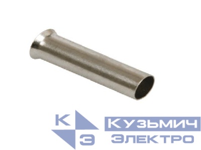 Штыревой втулочный кабельный наконечник EN 1512 (НШВ F=12мм) 1,5мм2, неизолированный, 100 шт, NETKO Optima