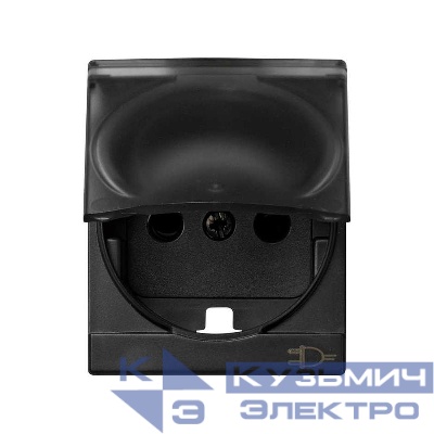 Накладка на 75432- 75464-69 с защ. шторки и крышкой Simon82 Centralizations графит 82090-58