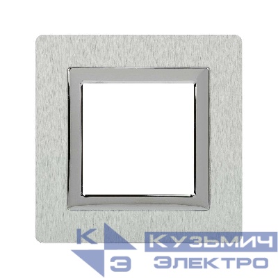 Рамка 1-м 2мод. Avanti алюм. сер. DKC 4404832