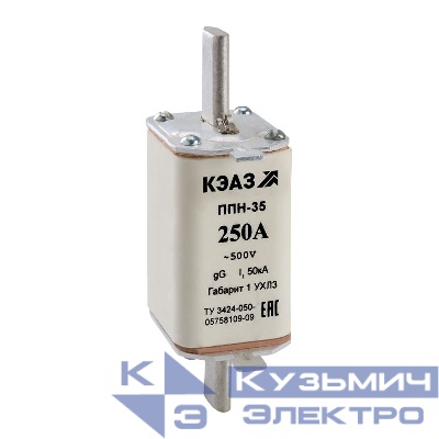 Вставка плавкая ППН 35 125А Х1 габарит 1 УХЛ3 КЭАЗ 120235