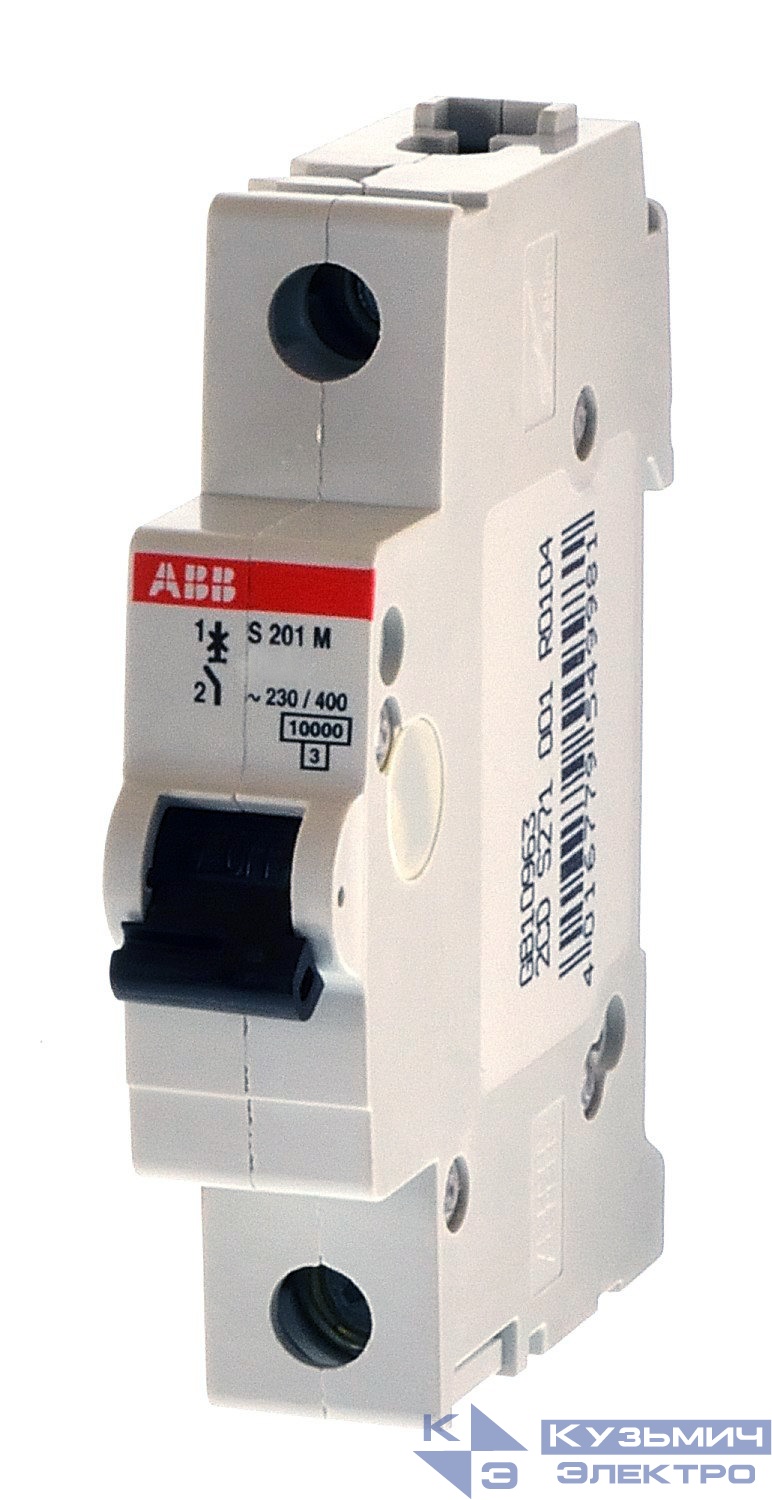 Выключатель автоматический модульный 1п C 6А 10кА S201M C6 ABB 2CDS271001R0064