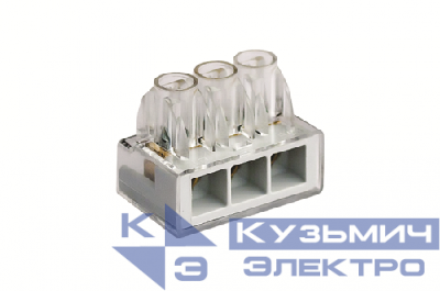 Клемма 3х(6-16мм)х1пол. винт. п/п DKC B163