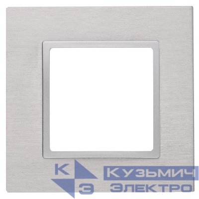 Рамка 1-м 14-5201-03 металл Elegance алюм.+алюм. ЭРА Б0034541