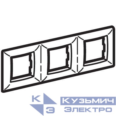 Рамка 3-м 3х2мод. Brava син. DKC 75013L