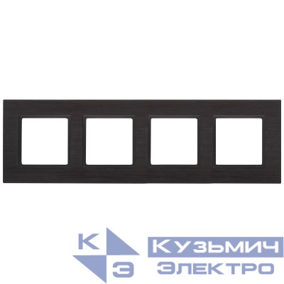 Рамка 4-м 14-5204-05 металл Elegance черный+антрацит ЭРА Б0034561