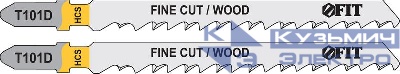 Полотно по дереву HCS шлифованные под свободным углом зубья 100/74/4мм (T101D) (уп.2шт) FIT 40950