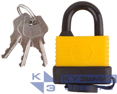 Замок навесной всепогодный 40х31мм стальная дужка 6мм FIT 67191