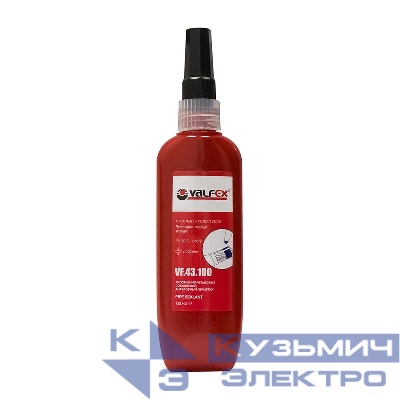 Клей-герметик анаэробный тюбик (100мл) (демонтаж с усилием) (96/12) син. VALFEX VF.43.100