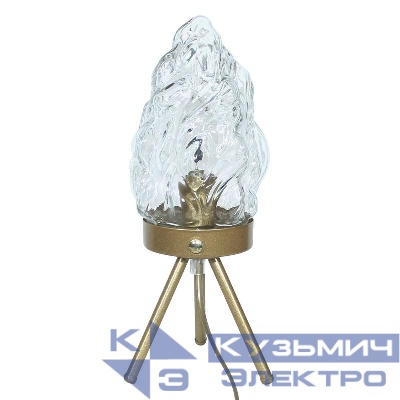 Светильник "Фламенко" ННБ 63-60-009 зол./шнур зол. [ИМ] Е14 настол. зол. Элетех 1005405309