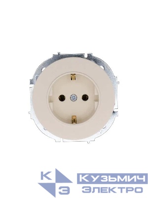 Розетка 1-м OSEN IP20 16А с заземл. ПБТ механизм сл. кость LEZARD 743-9088-122B