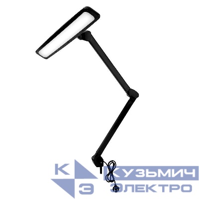 Лампа настольная на струбцине 84LED регулятор яркости черн. Rexant 31-0411