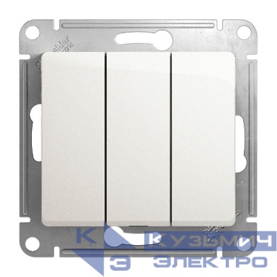 Выключатель 3-кл. СП Glossa 10А IP20 (сх. 3) 10AX механизм перламутр. SE GSL000631