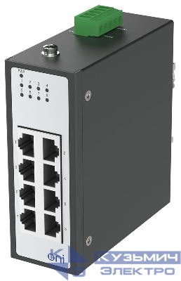 Коммутатор промышленный неуправляемый ISU-430 Ethernet 8 портов 10/100BaseT разъем RJ45 24В AC/12/24/48В DC с резервированием ONI ISU-430-8FE0000000000