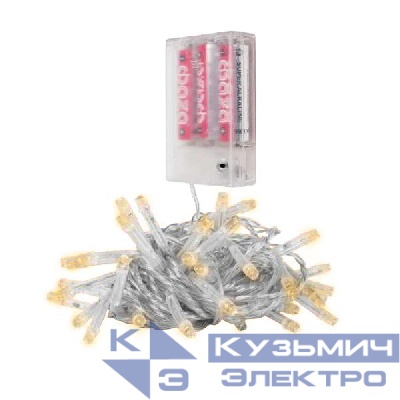 Гирлянда DC-G01-80Y 80LED 7.8м 8реж. 3xAA (не в компл.) желт. ФАZА 5047730