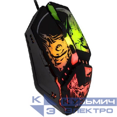 Мышь MG350 игровая проводная 1200-3600dpi с ковриком черн. Intro Б0056132