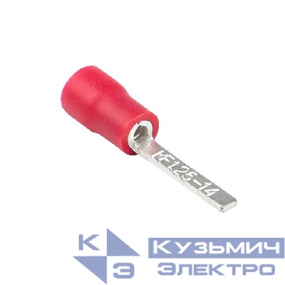 Наконечник штыревой плоский изолированный НШПИ 0.25-1.5 (уп.50шт) EKF nshpi-0.25-1.5