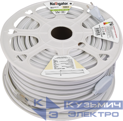 Лента светодиодная 71 930 NLS-2835WW92-9-IP67-220V-NEONLED 9Вт/м (уп.20м) Navigator 71930