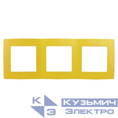 Рамка 3-м 12-5003-21 желт. ЭРА Б0019404