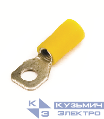 Наконечник кольцевой изолированный 2.5-6кв.мм отв. d5.2мм желт. (уп.50шт) DKC 2C5P