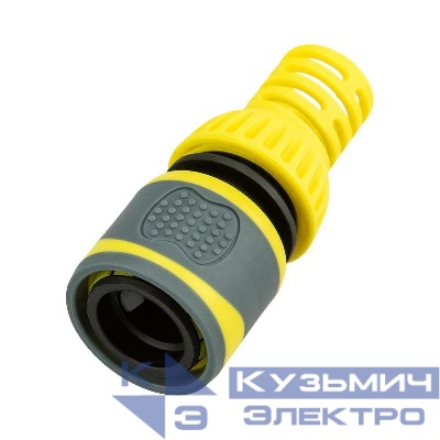 Коннектор для шланга быстросъемный 3/4дюйм с защитой от перегибов ЧЕТЫРЕ СЕЗОНА 62-0302-F