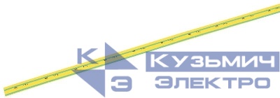 Трубка термоусадочная ТТУ нг-LS 60/30 желт./зел. 1м IEK UDRS-D60-1-K52