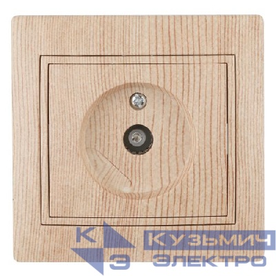 Розетка телевизионная одиночная TV СП Plano 1-301-11 IP20 сосна Intro Б0030081