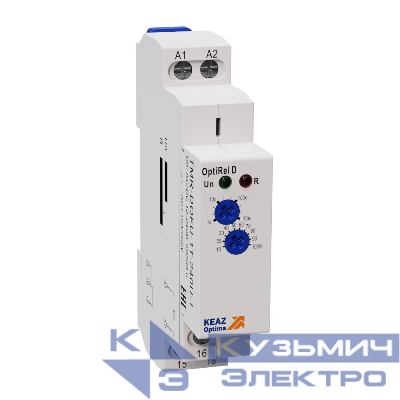 Реле времени OptiRel D TMR-DOFU-1T-240U-1 задержка выключения при откл питания 16А 1СО 12-230АС/DC КЭАЗ 332016