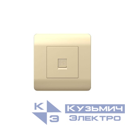 Розетка компьютерная 1-м NEW3-E RJ45 шампань CHINT 431416