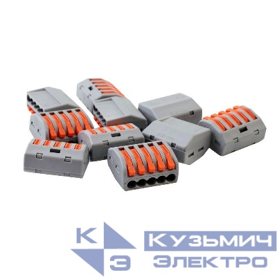 Клемма строительно-монтажная СМК 5 пр. до 4мм 32А 450 В 10шт V02-9W-222-415 сер. Volsten 15221