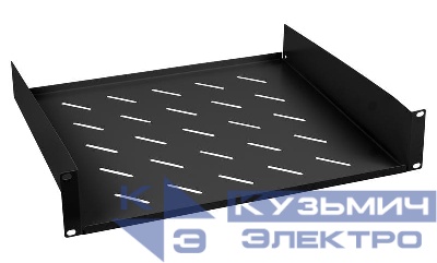 Полка перфорированная для шкафов 19дюйм SH-J017-2U-400-BK 2U черн. Cabeus 8629c