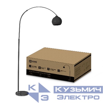 Светильник ТНО 05Ч 60Вт E27 230В торшер напольн. под лампу на основании черн. IN HOME 4690612049199