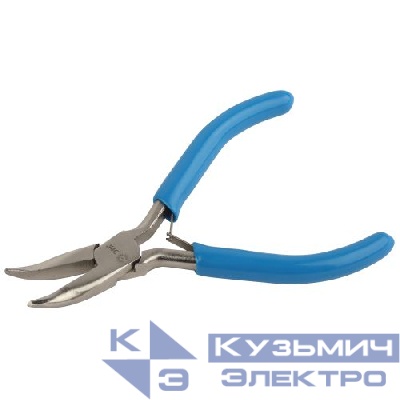 Тонкогубцы 120мм мини с изогнутым носом обливные рукоятки ЭРА Б0055909