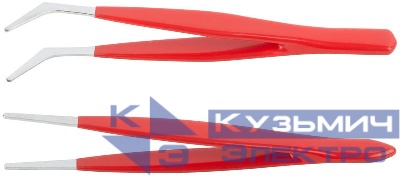 Набор пинцетов 2шт с ПВХ ручкой FIT 67435