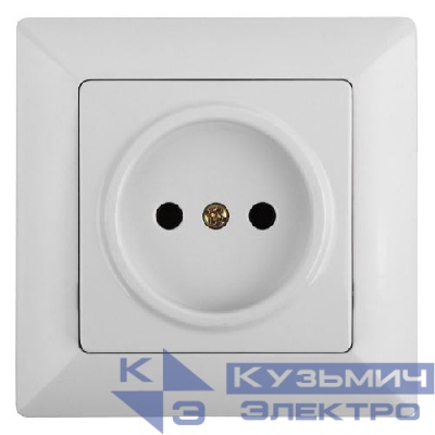 Розетка 1-м СП Solo 4-201-01 2P 16А 250В IP20 без заземл. бел. Intro Б0053641