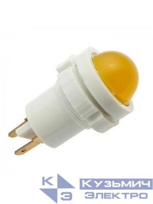 Лампа светодиодная СКЛ-12А-Ж-2-220 220В 50Гц/пост. диаметр посадочного отверстия 22мм УХЛ2.1 желт. Реле и Автоматика A8021-78103769