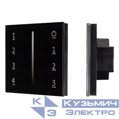 Панель SMART-P34-DIM-IN Black (230В 0-10В Sens 2.4G) (IP20 пластик) Arlight 028112
