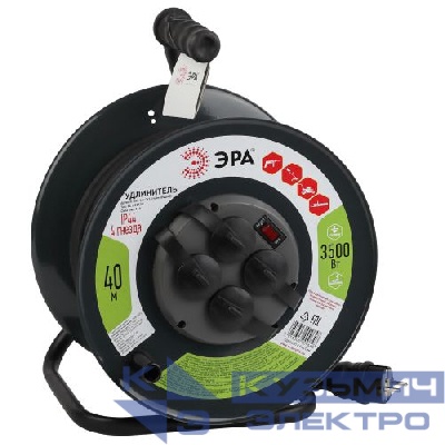 Удлинитель на метал. катушке 4х40м с заземл. 16А IP44 RMx-4es-3х1.5-40m-IP44(KG) КГ 3х1.5 Эра Б0046848