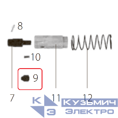 Запчасть №9 для FDPAG-H8. Стопорный штифт