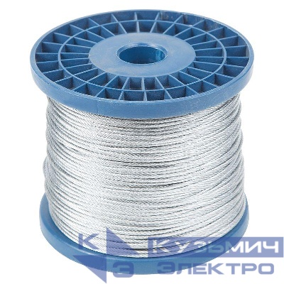 Трос стальной DIN 3055 (6х7) М3 (бобина 200 м) Rexant 09-5530