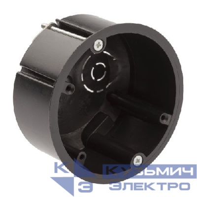 Коробка установочная для полых стен саморезы метал. лапки черн. IP20 KUP-73-45-m-black ЭРА Б0052724