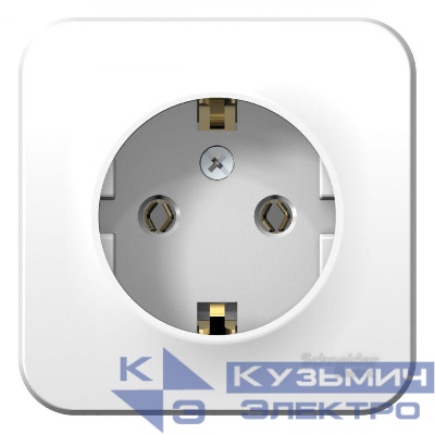 Розетка 1-м ОП Blanca 16А IP20 250В с заземл. без защ. шторок бел. SE BLNRA010101