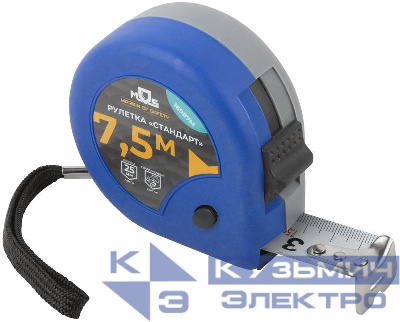 Рулетка Стандарт 7.5мх25мм MOS 16987М