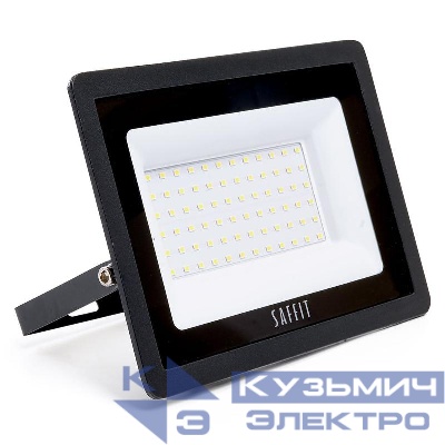 Прожектор светодиодный SFL90-70 70Вт 6400К IP65 AC230В/50Гц 2835SMD в компактном корпусе черн. SAFFIT 55176