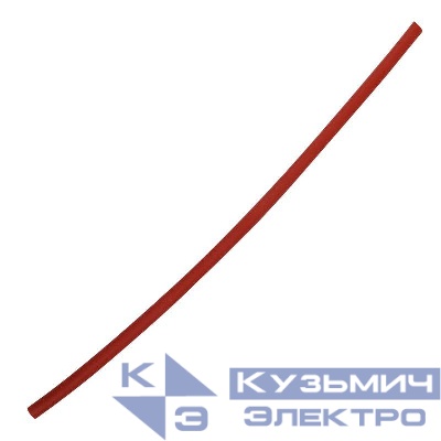 Трубка термоусадочная двустенная клеевая 3/1 (3:1) красн. 1м (уп.10шт) Rexant 26-3004