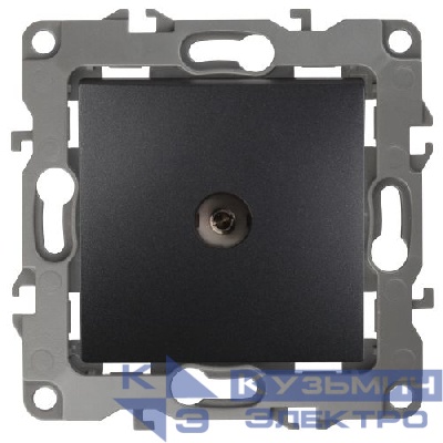 Розетка телевизионная проходная TV Эра12 12-3102-05 IP20 антрацит Эра Б0027435