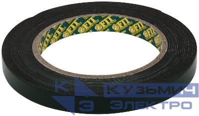 Лента клеящая 2-х сторонняя монтажная на вспененной основе с полимерной подложкой 12ммх5м FIT 11795